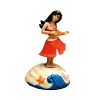 Magideal - Muñeca Hawaiana Para Salpicadero De Niña, Adorno Agitador Con Ukelele, Muñeca Interior De Coche Para Niña Bailarina Hawaiana Para El Hogar Y El Coche , Rojo