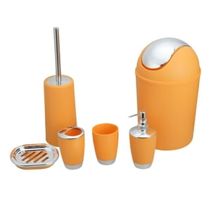 Genérico - Conjunto De Accesorios De Baño 6Pcs Conjunto De Cepillo De Inodoro De Basura De Vaso De Basura