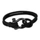 thumbnail image 2 of Parejas Cuerda Pulsera Brazalete Moda Impermeable Para Acampar Al Aire Libre Negro, 2 of 5