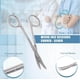 thumbnail image 4 of Tijeras de disección Iris Micro de 4,5" con punta fina curvada: ideales para médicos, enfermeras, personal de emergencias médicas, estudiantes, formación y más (plateadas), 4 of 6
