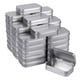 thumbnail image 1 of Latas con bisagras Tamicy de metal rectangulares plateadas, paquete de 40 unidades, 95 x 62 x 20 mm, 1 of 8