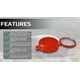 thumbnail image 3 of Cubierta para tapa de combustible Cap & Shield de 6 cm con cordón rojo (1), 3 of 5