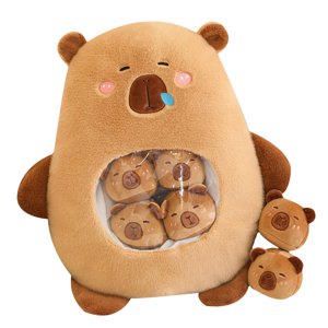 Magideal - Capibara De Peluche De Juguete, Juguete De Capibara, Muñeca Animal De Dibujos Animados, Decoración Del Hogar, Juguete De Peluche De Capibara Para Niño Marrón