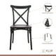 thumbnail image 3 of Mesa restaurant 70x70 Tubo Metal cubierta MDF + 4 Sillas Crossback Danubio - Negra, 3 of 8