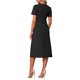 thumbnail image 3 of INSPIRE CHIC Vestido de maternidad para mujer, línea A, cuello redondo, manga corta, elástico, verano, oficina, trabajo, midi, embarazo, 2XL, negro, 3 of 6