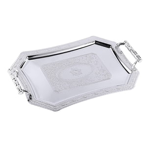 Bothyi - Bandeja Organizadora De Postres Con Patrón De Acero Inoxidable Para La Cena De La Cocina Del Hogar