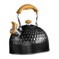 Bothyi - Hervidor De Té De Acero Inoxidable Con Silbido Fuerte De 2,5 L Para Té, Café, Viaje, Camping