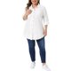thumbnail image 4 of Agnes Orinda Conjuntos de Halloween Camisas Escolares Universitarias para Mujer de Talla Grande Camisa de Chambray con Botones Camisas de Mezclilla Tops 1X Blanco, 4 of 8
