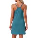 thumbnail image 3 of INSPIRE CHIC Vestido de dormir para mujer con espalda de nadador y bolsillos, suave, con tirantes ajustables, camisón, ropa de descanso, L azul, 3 of 6