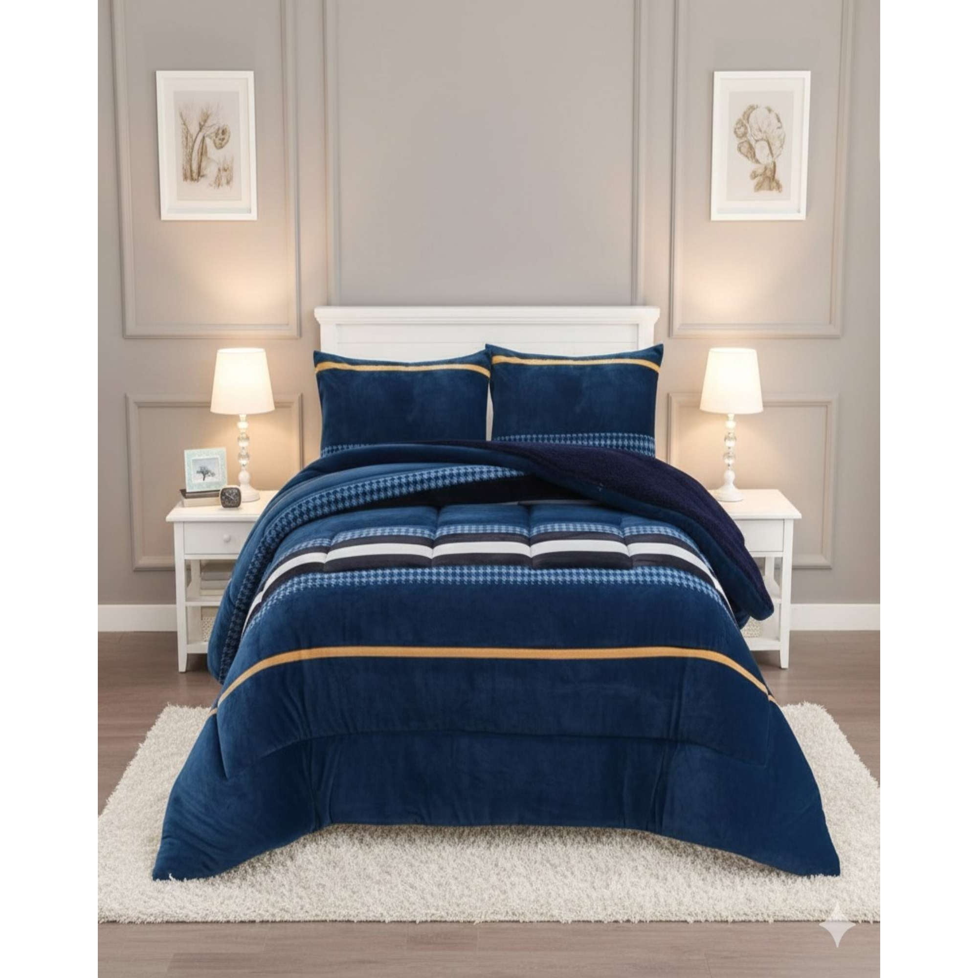 Imac Hogar - Cubrecama Plush Con Chiporro De Invierno 2 Plazas