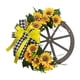 thumbnail image 4 of Guirnaldas De Girasol Adorno De Puerta Principal Engranajes De Madera Guirnalda De Flores Artificiales, 4 of 5