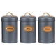 thumbnail image 5 of 3 Unids Almacenamiento Botes Duradera Nórdica Espacio Ahorro Para Botes De Cocina Gris, 5 of 5