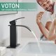 thumbnail image 3 of Grifo de baño VOTON Black Waterfall Fregadero negro mate, 3 of 6