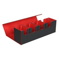 Magideal - Caja Organizadora De 5 Compartimentos Para Guardar Cartas Coleccionables Con Cierre Magnético, Gran Capacidad, Estándar, Resistente, Para Cartas Tcg Y Mtg. Negro Rojo