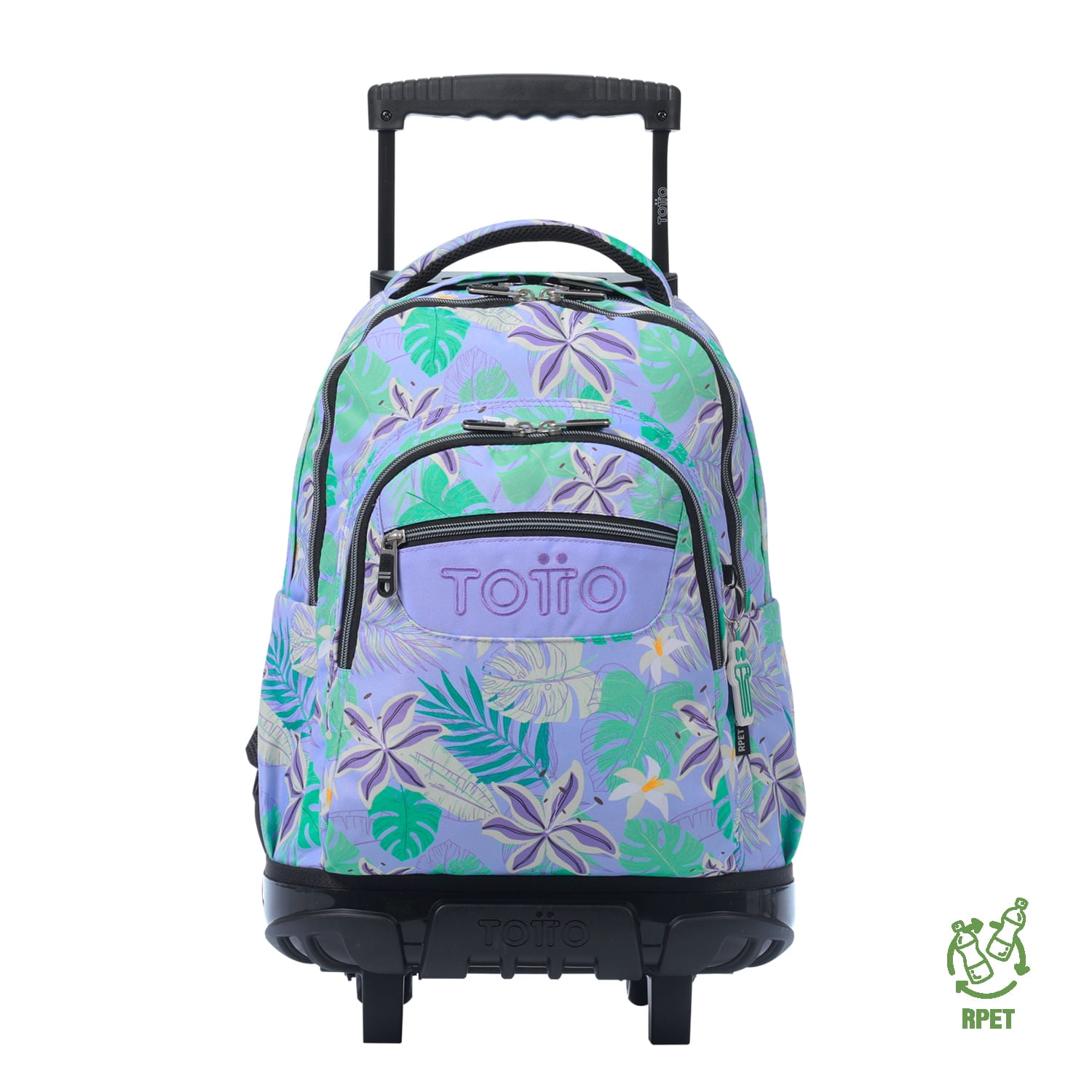 Totto - Mochila Con Ruedas Niña Renglon Morado