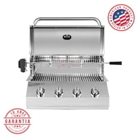 Kinggrill - Parrilla A Gas Empotrada 4 Quemadores + Spiedo Con Motor®