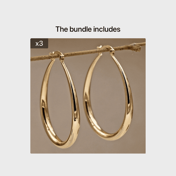 Gorgeous Lightweight Oval Hoop Earrings: Perfect for Women & Girls' Daily Decorations!