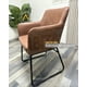 thumbnail image 2 of Pack 2 Poltronas Sitiales Leah Asiento Cuero Sintetito Con Base Negra, 2 of 3