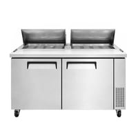 Salsera Refrigerada 2 Puertas Megatop Acero Inoxidable 153 Cm Norkalt