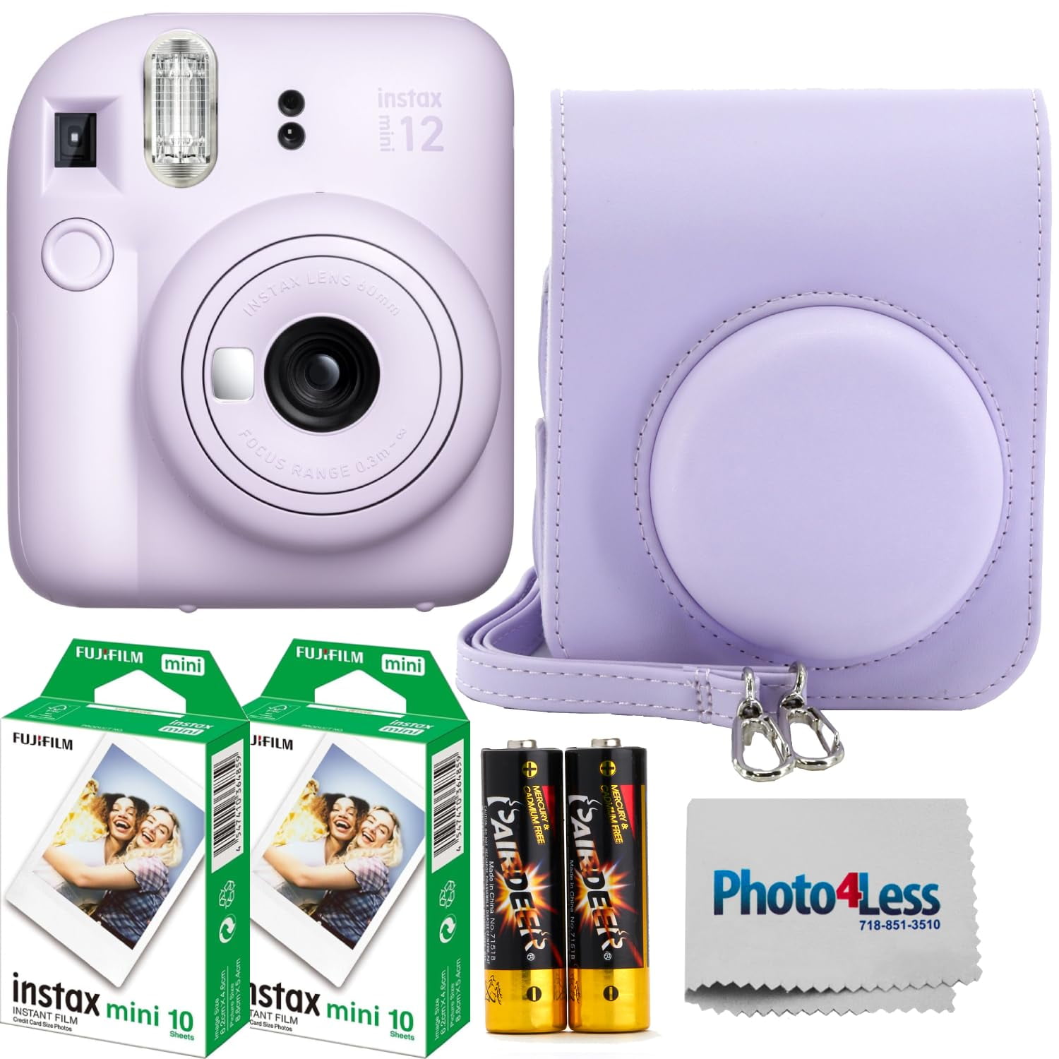 Fujifilm - Cámara De Película Instantánea Instax Mini 12 Lilac Purple