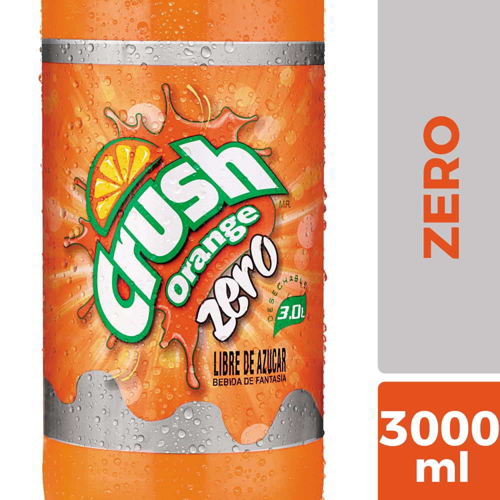 Bebida Naranja Zero Botella 3 L Crush