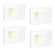 thumbnail image 1 of Luces LED para escalones Sofiton, paquete de 4, regulables, IP65, 120 V, 1 of 8