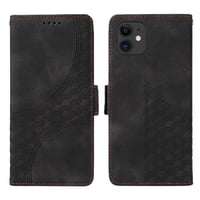 Carcasa Foxdock Iphone 12 De Cuero Pu, Diseño Acolchado Clásico, Protección Contra Caídas Y Rayones