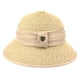 thumbnail image 2 of Sombrero Gatsby de lino para mujer con banda de encaje y flor, 2 of 4