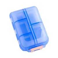 Magideal - Organizador De Pastillas De Viaje, Estuche Portátil Para Pastillas, Dispensador De Planificador, Pastillero Pequeño, Soporte Para Contenedor Para Suje Azul