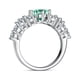 thumbnail image 3 of Anillos de Compromiso de Moissanita para Mujer 1 Uds Corte Asscher Color D VVS1 Anillos de Boda de Diamante Moissanita Aniversario Promesa Anillos de Plata Esterlina para Mujer con Certificado, 3 of 9