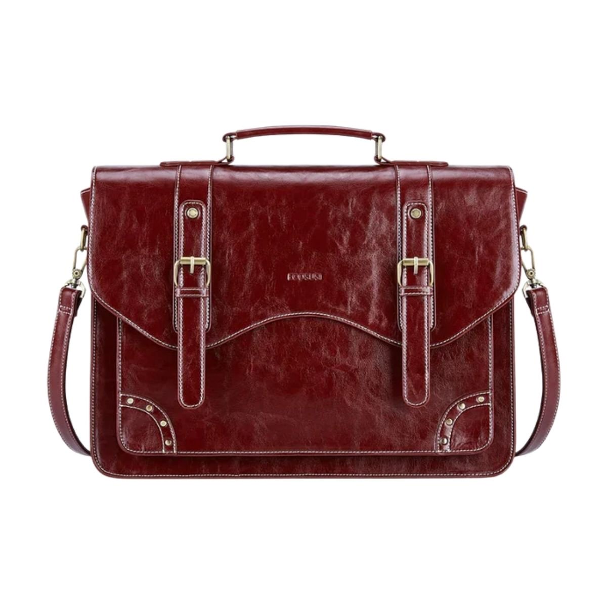 Ecosusi Maletín Y Mochila Wilder Con Remaches Para Notebook 15,6" - Rojo Angola