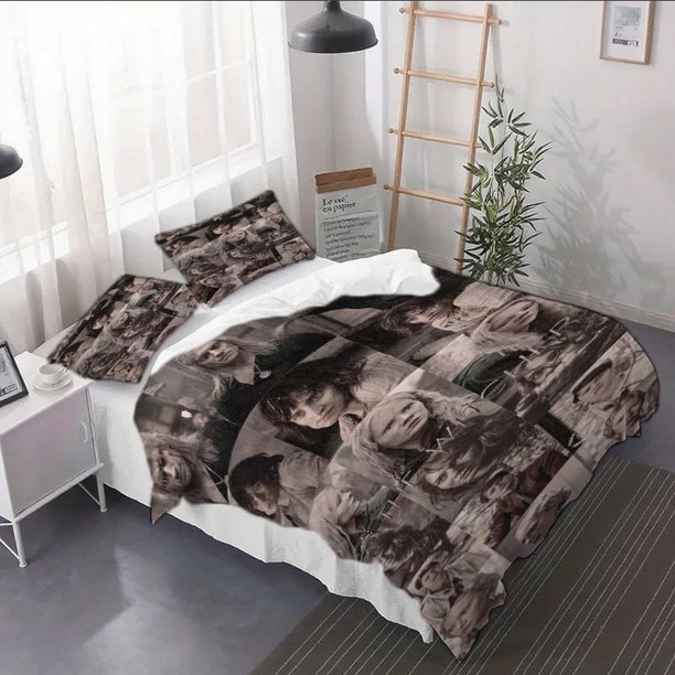 3pcs Themed Duvet Cover Set - Bedding Bedspread Suitable for Bedroom Decor and RV Bedding Halloween Christmas Gift (Bedspread + Pillowcase