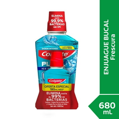 Enjuague Bucal Ice Infinity 500+180 Ml Colgate