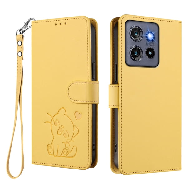 Funda Billetera Magnética para Motorola Edge 60 Neo, Amarillo