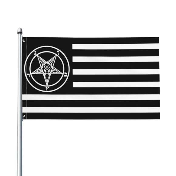 Bandera Satánica Americana HUFURI 91x152 cm Resistente a la Decoloración