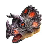Magideal - Marionetas De Mano De Dinosaurio, Juguete Interactivo De Dinosaurio, Juego De Rol, Juguete Realista Con Cabeza De Animal, Marionetas De Mano De Animal, Juguete Para Niños, Triceratops Gris