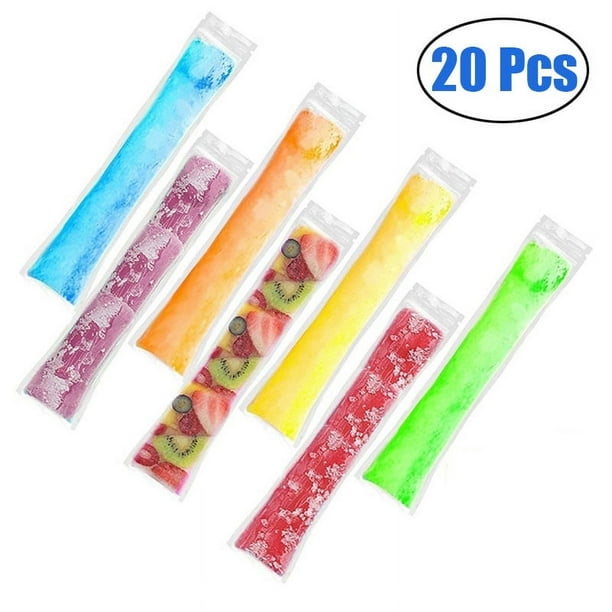 Ice Popsicle Bags, Clear Disposable Ice Pops Mold Bags With Zip, BPA Free Freezer Tubes For Snack Yogurt Sticks