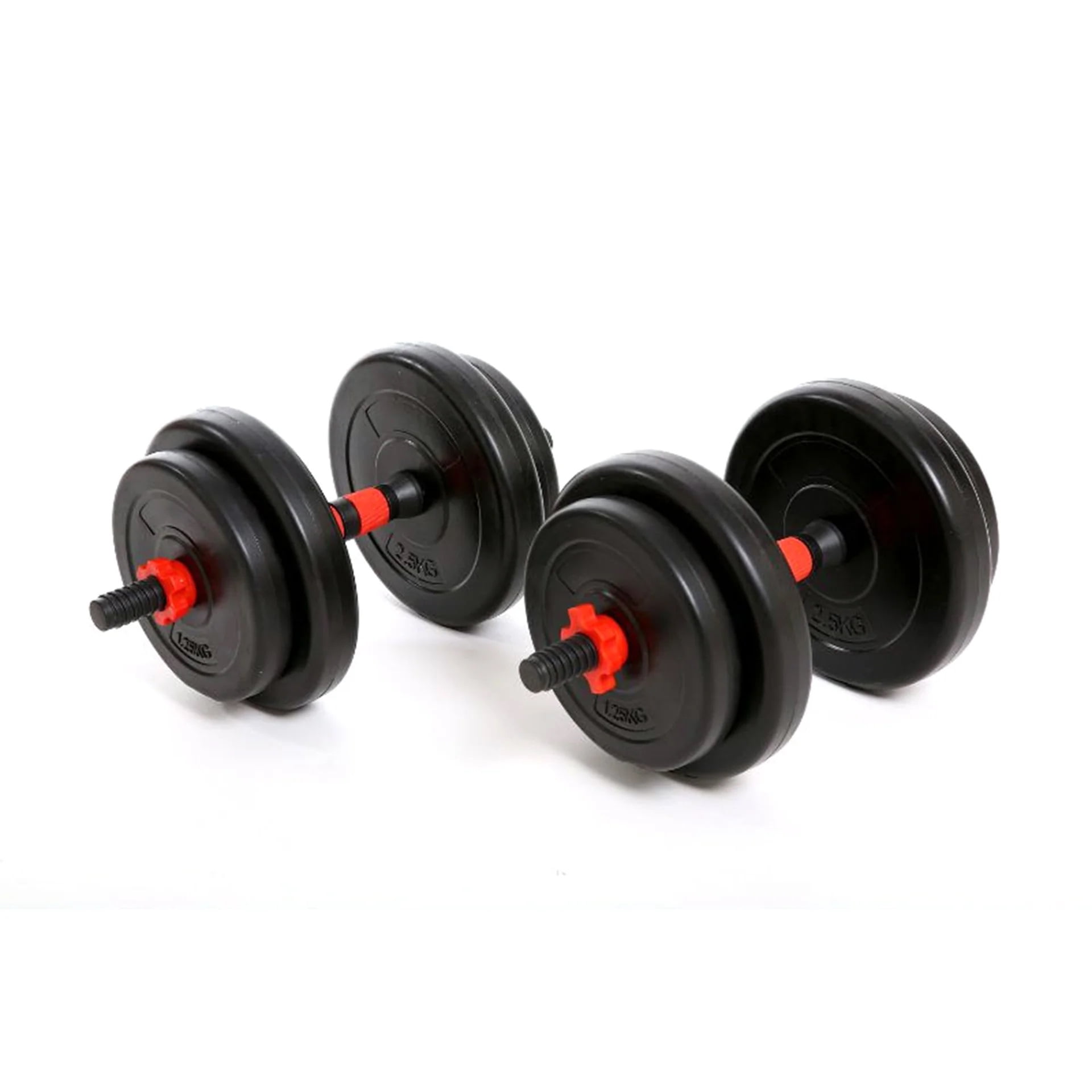 K6 - Set Mancuernas Y Discos De Cemento 10 Pcs