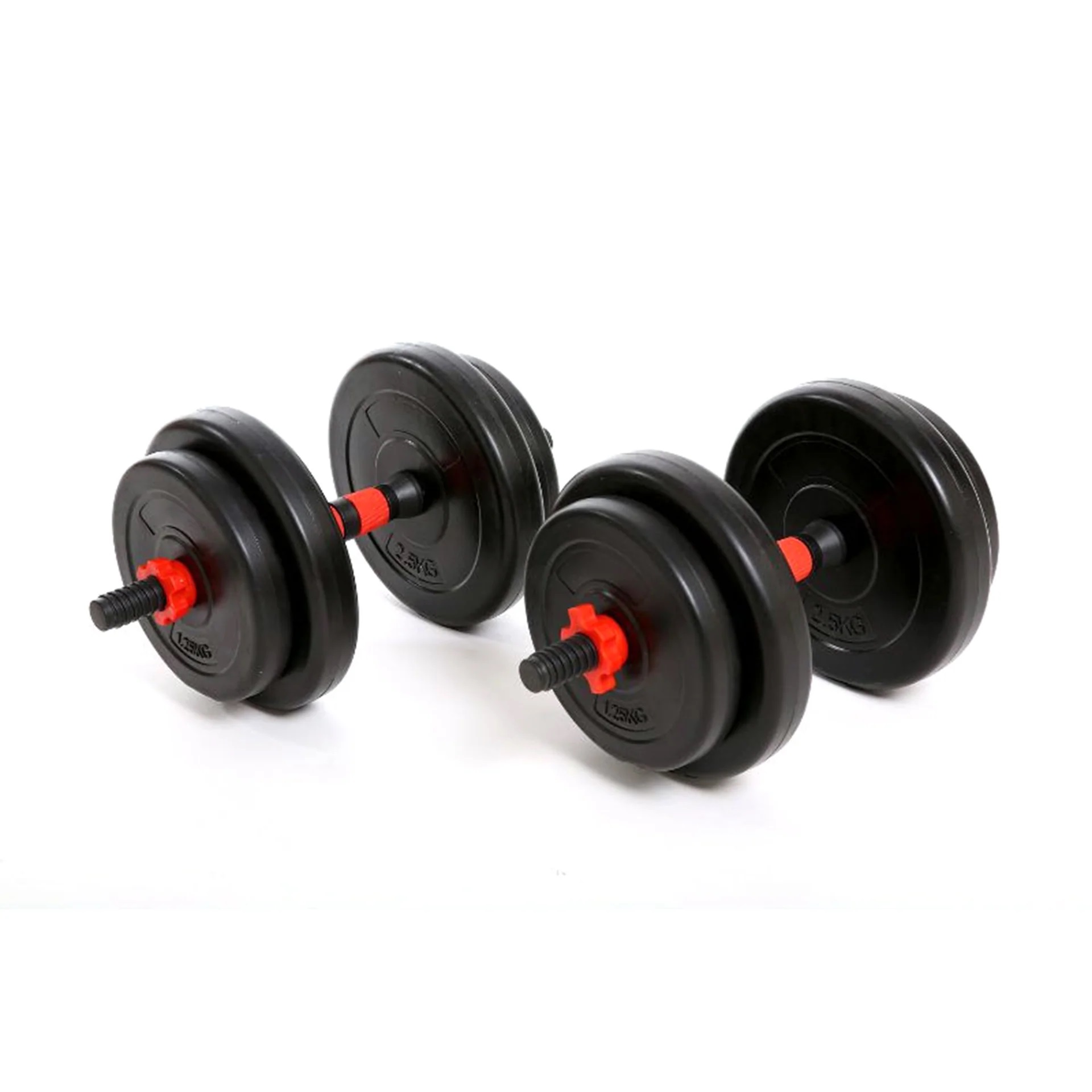 K6 - Set Mancuernas Y Discos De Cemento 10 Pcs