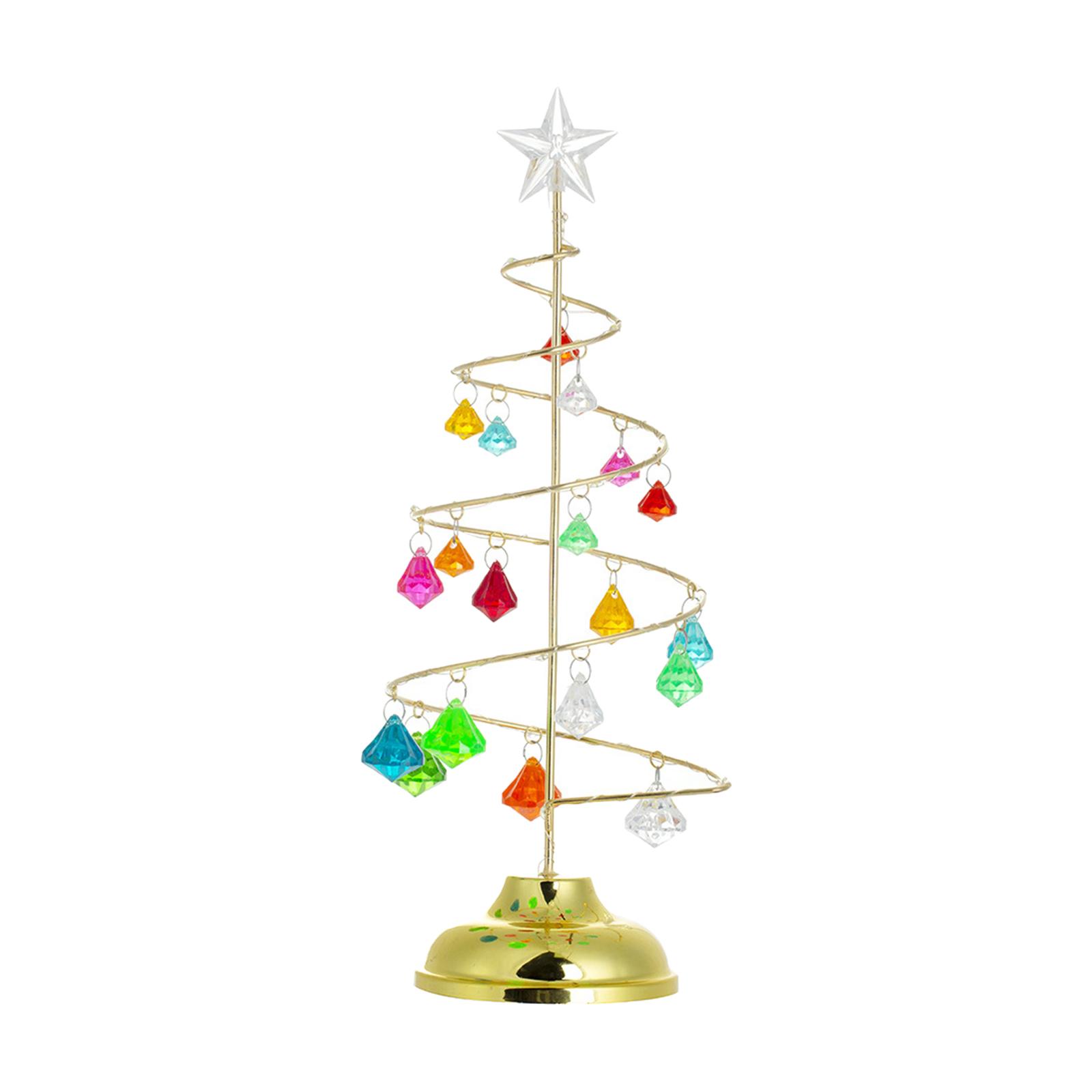Bothyi - Árbol De Navidad Iluminado Soporte De Metal Brillante Estrella Topper Para Navidad 19Cm H
