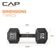 thumbnail image 4 of Mancuerna CAP Barbell de hierro fundido hexagonal, negra, individual, 20 kg, 4 of 7