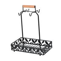 Magideal - Soporte Para Taza De Café Para Mostrador, Estante De Almacenamiento Resistente, Soporte De Exhibición Para Fiesta De Té Con Ganchos, Organizador, Para Cuadrado