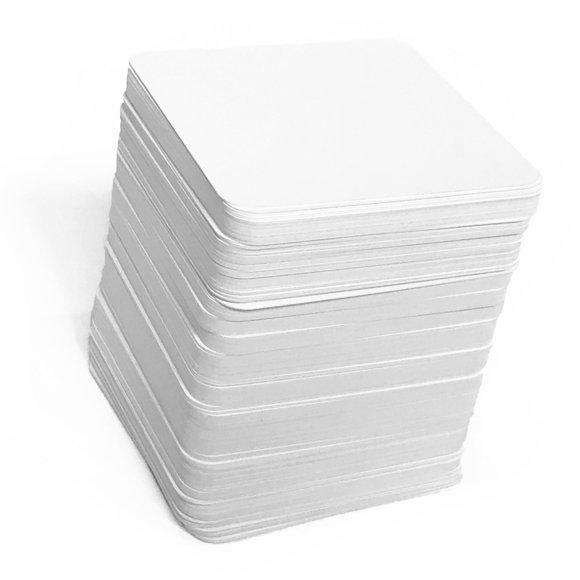 Juego de cartas cuadradas en blanco Apostrophe Games 200 con acabado mate