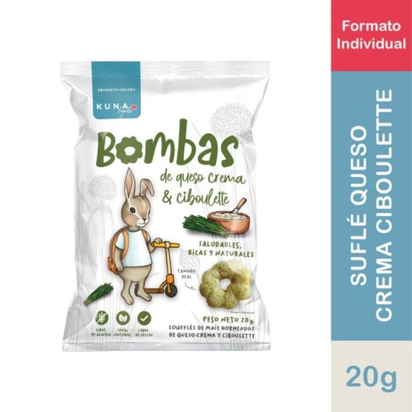 Suflés Bombas Queso Crema & Ciboulette Individual, 20 g
