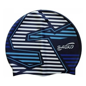 Gorra Natacion Silicona Saeko Csp8 Straight Azul