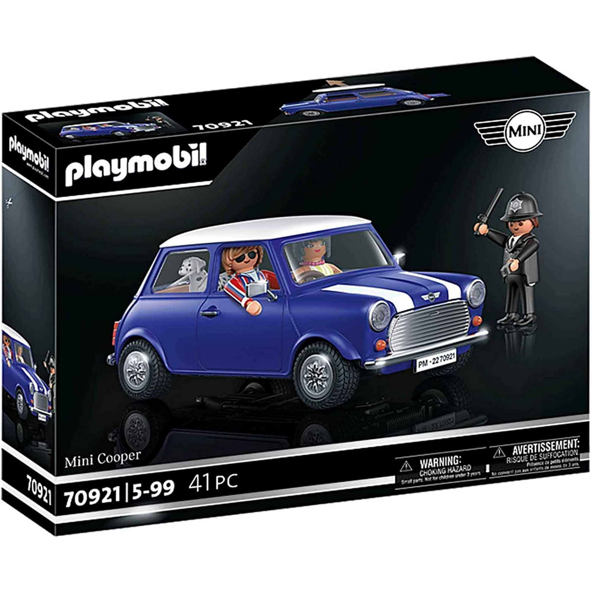 Coche Clásico Toy Playmobil Mini Cooper Con 4 Asientos Y Maletero