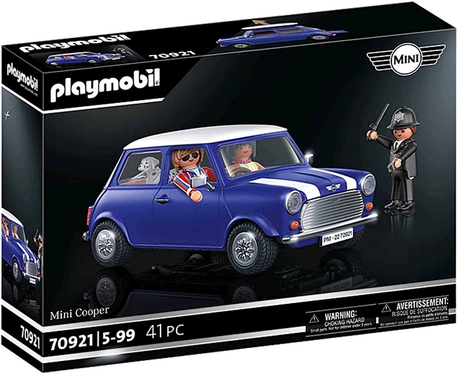 Coche Clásico Toy Playmobil Mini Cooper Con 4 Asientos Y Maletero
