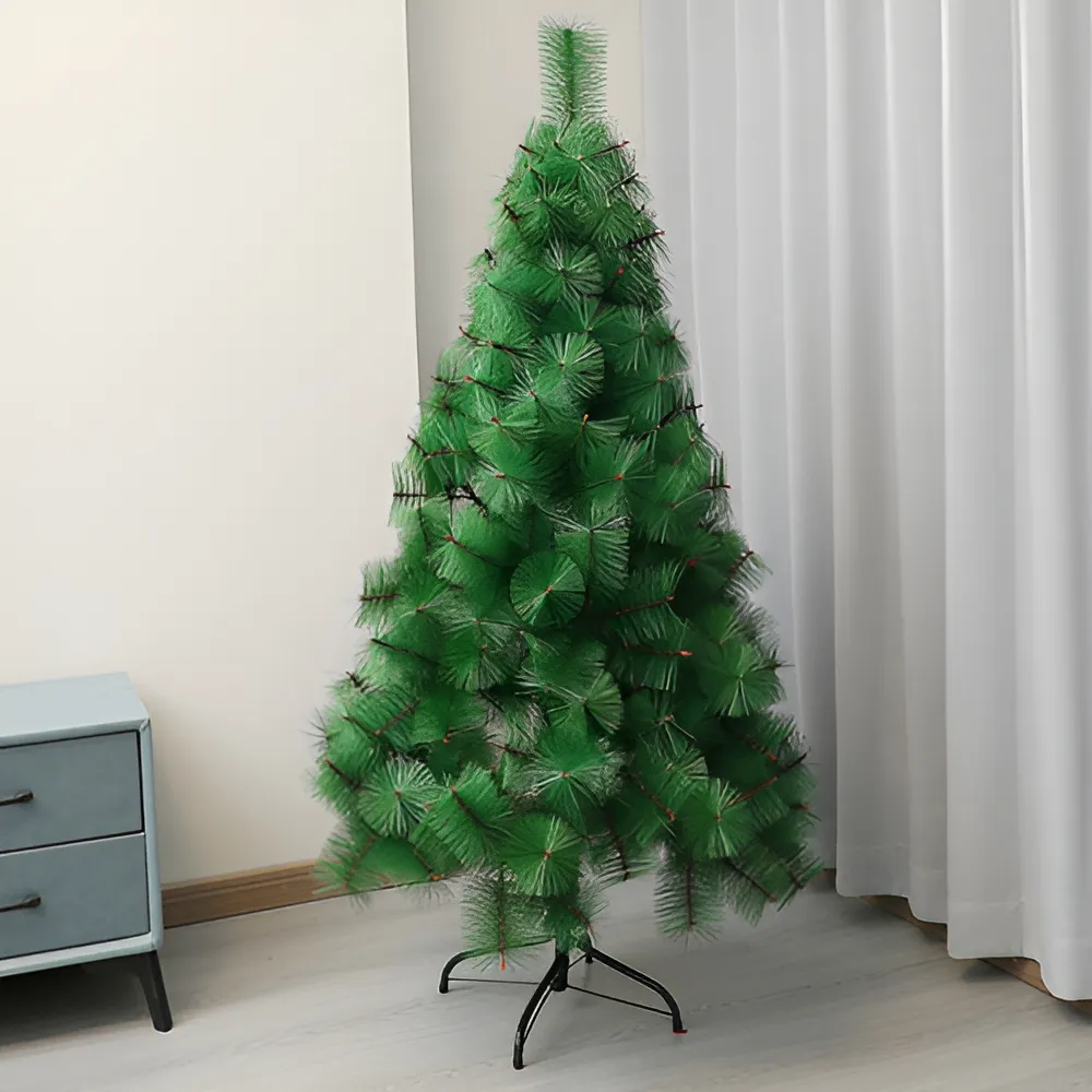 Geneerico - Árbol De Navidad 210Cm Pet Con Ramas De Pino, Montaje Rápido Verde