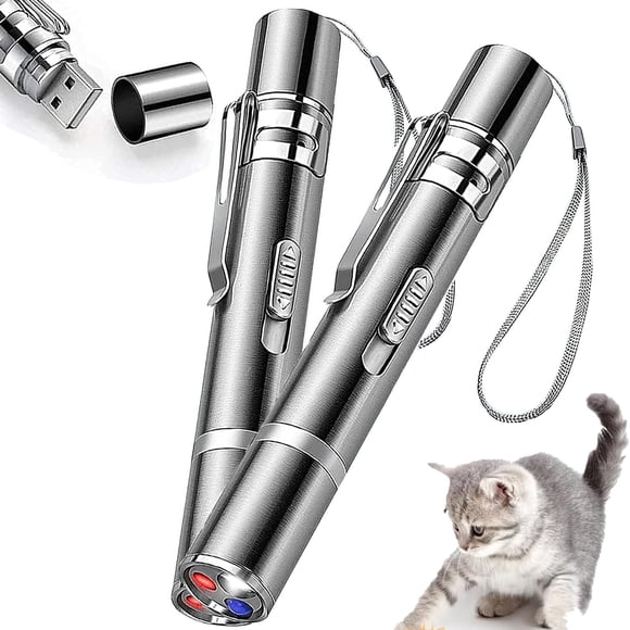 Juguete para gatos con puntero láser recargable IVVTRYI, 7 modos
