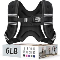 Chaleco Pesado Zeerun De 2,7 Kg Para Mujeres Y Hombres, 6 Libras, Negro